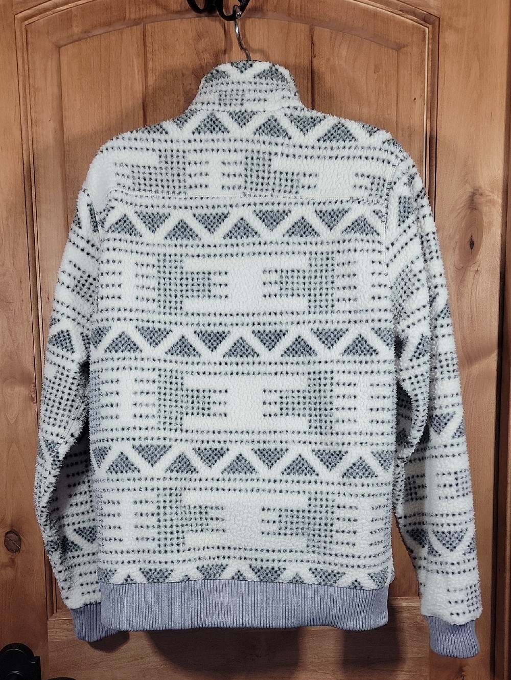 Carhartt Cream and Gray Patterned Sherpa Zip Jacket - Picture 7 of 15